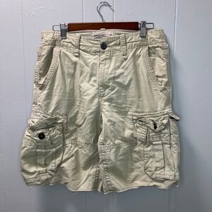 American Eagle Mens Cargo Classic Length Shorts Size 29 Khaki Utility Skater Y2K